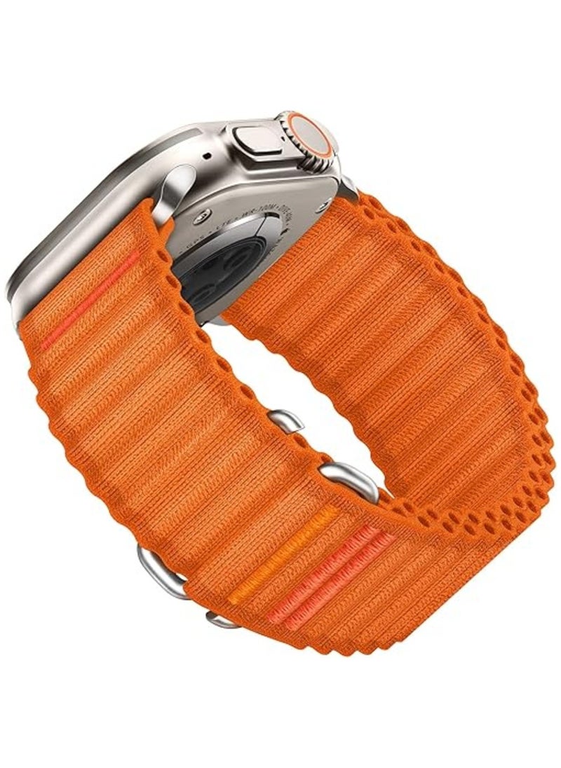 TEMPO Durable Sport Band Compatible with Apple Watch Ultra 2/1 Ultra 49mm 46mm 45mm 44mm 42mm for Men Women, Stretchy Nylon Loop Adjustable Strap with S-Hook for iWatch Series 10 9 8 7 6 5 4 3 2 1 SE  - Image 1