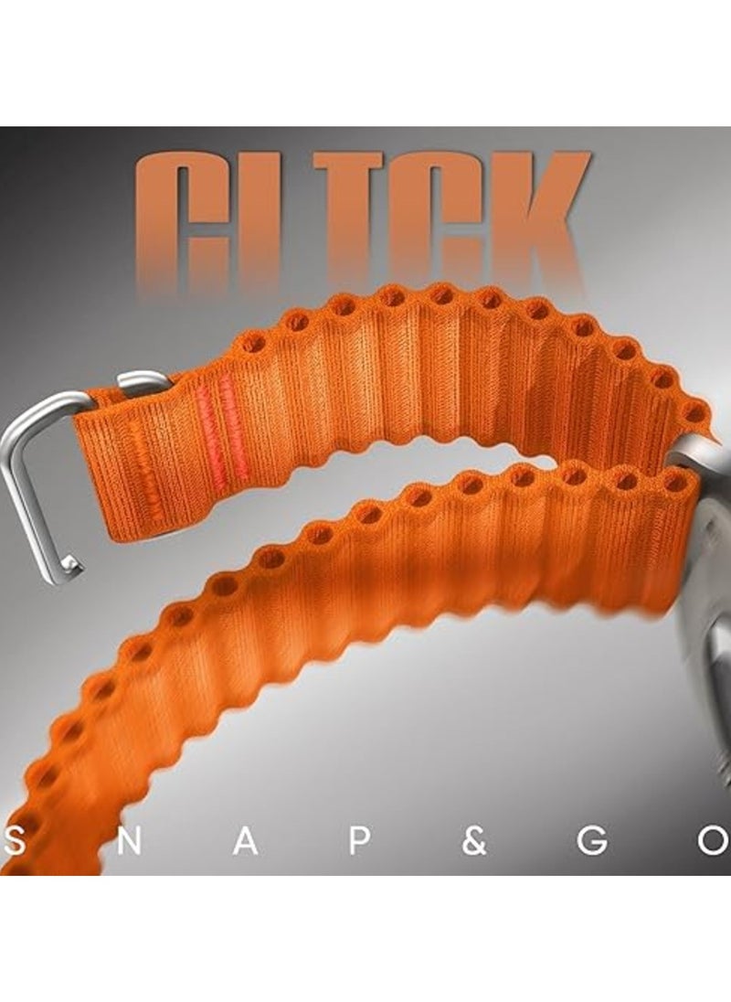 TEMPO Durable Sport Band Compatible with Apple Watch Ultra 2/1 Ultra 49mm 46mm 45mm 44mm 42mm for Men Women, Stretchy Nylon Loop Adjustable Strap with S-Hook for iWatch Series 10 9 8 7 6 5 4 3 2 1 SE  - Image 2