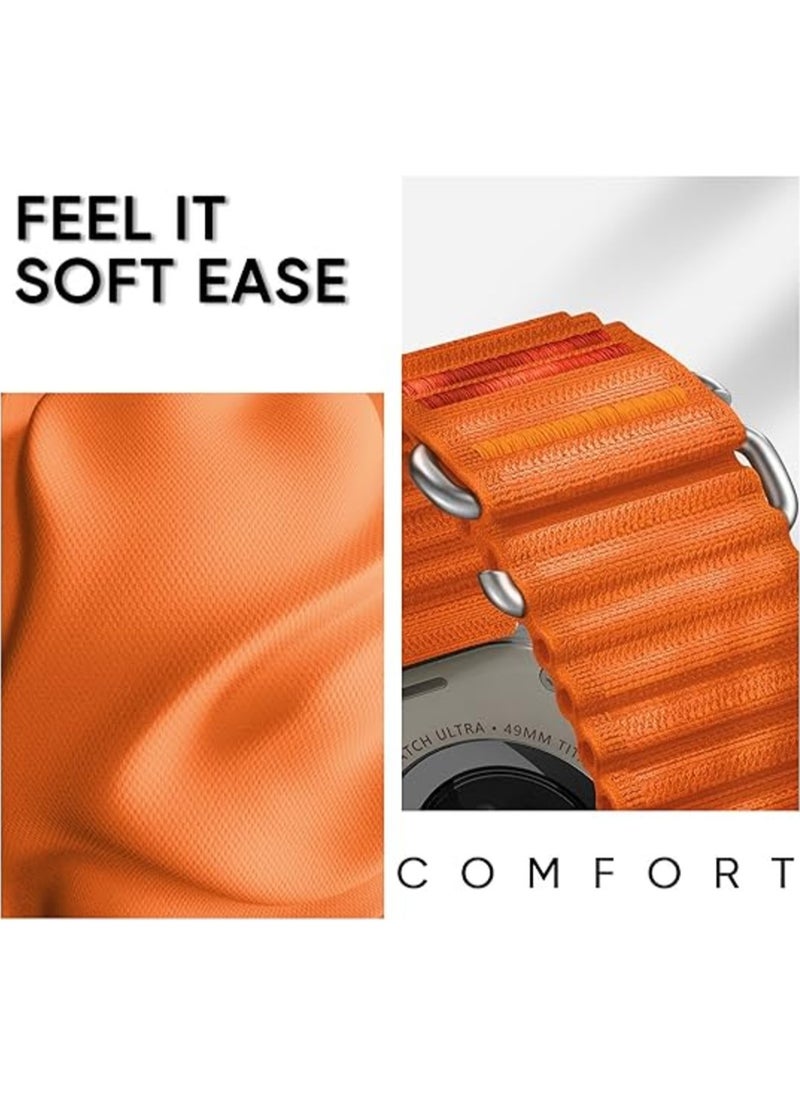 TEMPO Durable Sport Band Compatible with Apple Watch Ultra 2/1 Ultra 49mm 46mm 45mm 44mm 42mm for Men Women, Stretchy Nylon Loop Adjustable Strap with S-Hook for iWatch Series 10 9 8 7 6 5 4 3 2 1 SE  - Image 3