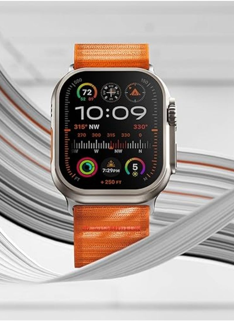 TEMPO Durable Sport Band Compatible with Apple Watch Ultra 2/1 Ultra 49mm 46mm 45mm 44mm 42mm for Men Women, Stretchy Nylon Loop Adjustable Strap with S-Hook for iWatch Series 10 9 8 7 6 5 4 3 2 1 SE  - Image 4