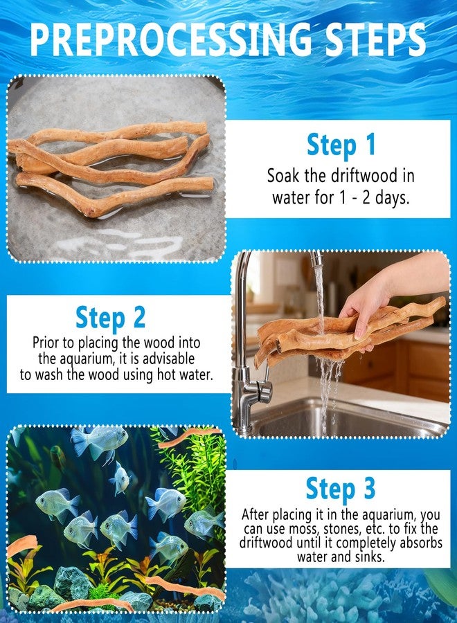 Wopgrty 250g Natural Driftwood for Aquarium, Mix Natural Wood Roots, Wood Long Driftwood, Applies to Reptile Branches Terrarium, Driftwood for Aquarium Decor - Image 4