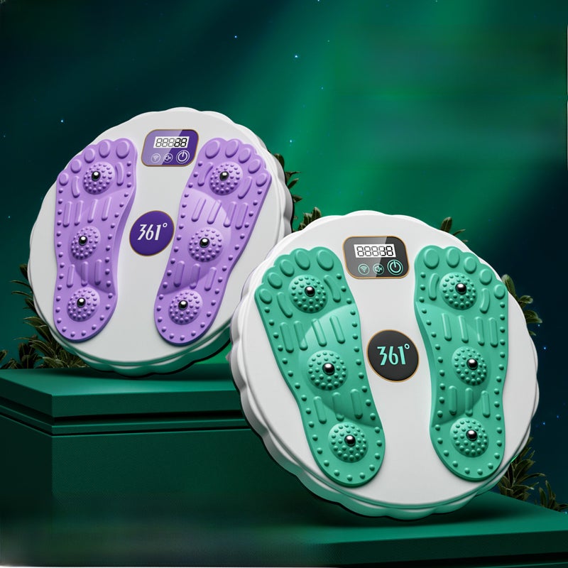 Factory Direct Supply Waist Twisting Disc Fitness Intelligent Counting Waist Twisting Machine Massage Exercise Waist Beauty Machine Fat Removal Body Shaping Twisting Fun(English smart-purple twist waist plate) - Image 3