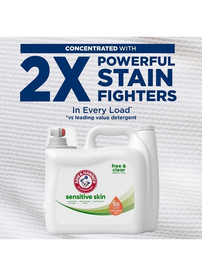 Arm & Hammer Sensitive Skin Free & Clear, 140 Loads Liquid Laundry Detergent, 140 Fl oz - Image 3