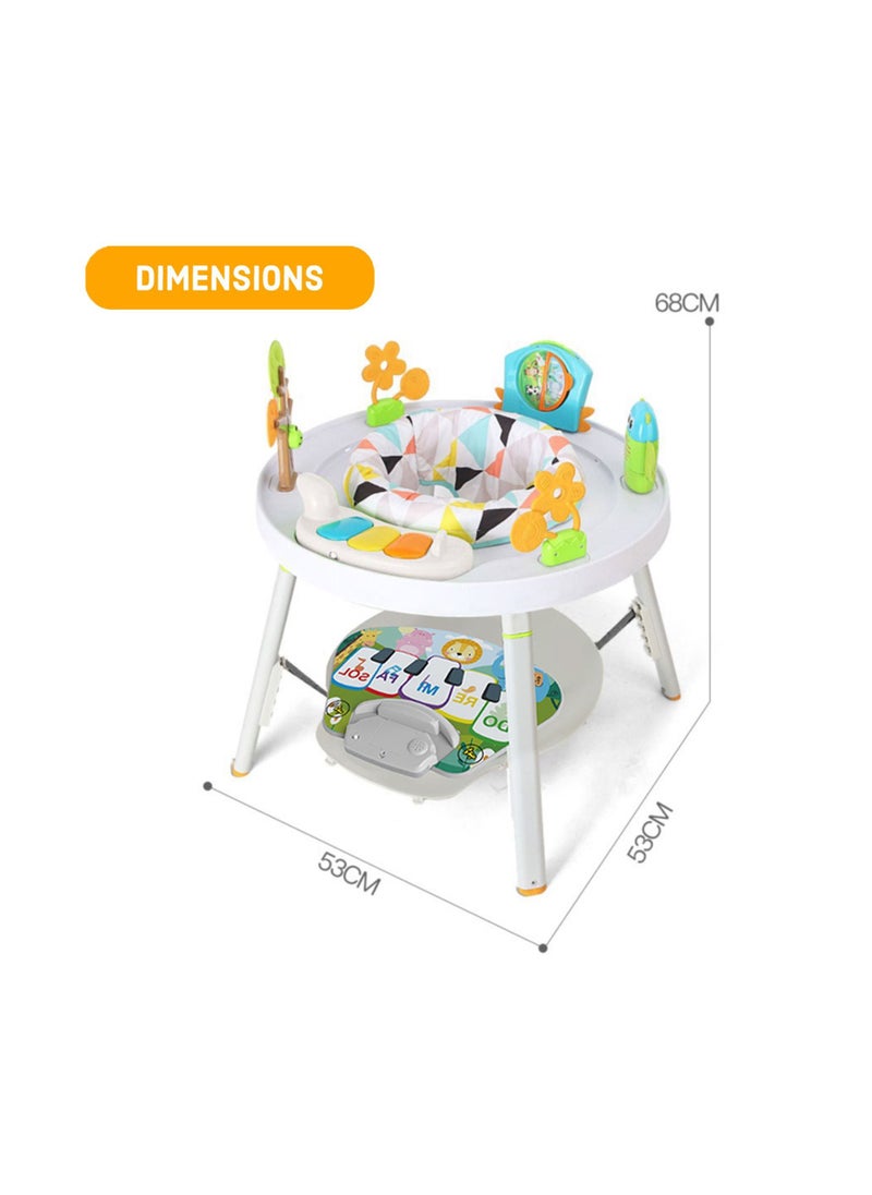 4-IN-1 Activity Jumper/ Feeding Chair/ Drawing Table/ Playing Station w/ Musical Mat, Detachable Toys & Musical Piano- White - pzsku/Z522D6D664FD6BBDEF541Z/45/_/1689576963/eb9823d3-faf5-4121-a257-1f878315dad3