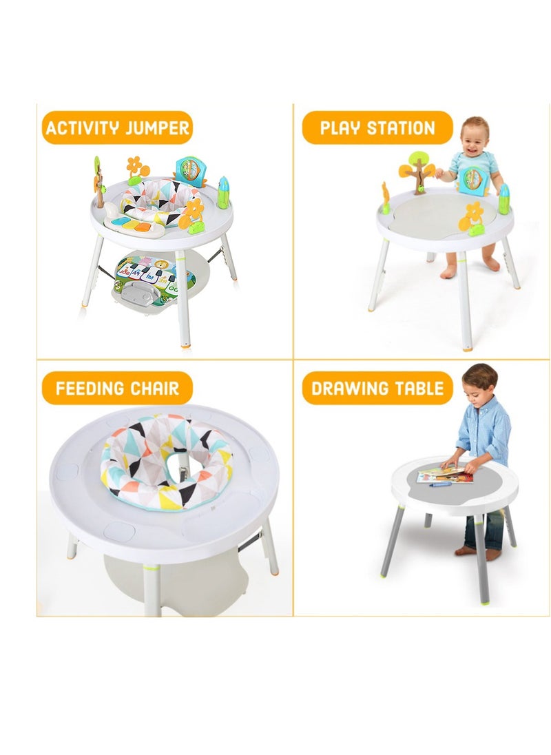 4-IN-1 Activity Jumper/ Feeding Chair/ Drawing Table/ Playing Station w/ Musical Mat, Detachable Toys & Musical Piano- White - pzsku/Z522D6D664FD6BBDEF541Z/45/_/1723200399/47d853e9-3ce0-4ea5-b66c-1aa077e412ef