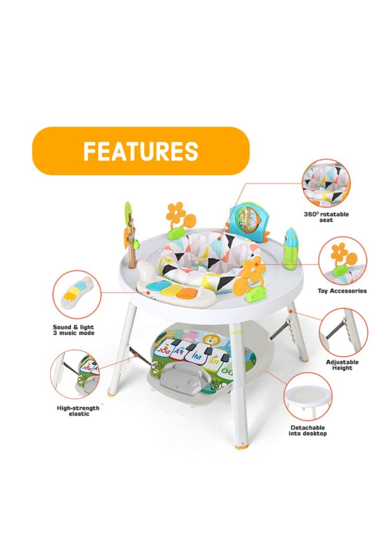 4-IN-1 Activity Jumper/ Feeding Chair/ Drawing Table/ Playing Station w/ Musical Mat, Detachable Toys & Musical Piano- White - pzsku/Z522D6D664FD6BBDEF541Z/45/_/1723200400/ec11f2ab-60da-4f97-b069-b7927f2604a5