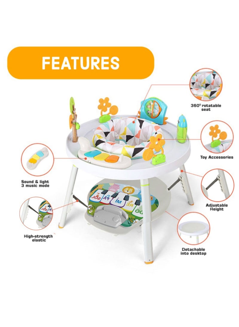 4-IN-1 Activity Jumper/ Feeding Chair/ Drawing Table/ Playing Station w/ Musical Mat, Detachable Toys & Musical Piano- White - pzsku/Z522D6D664FD6BBDEF541Z/45/_/1723200401/8577333f-76aa-44ee-87fb-527cb7523a19