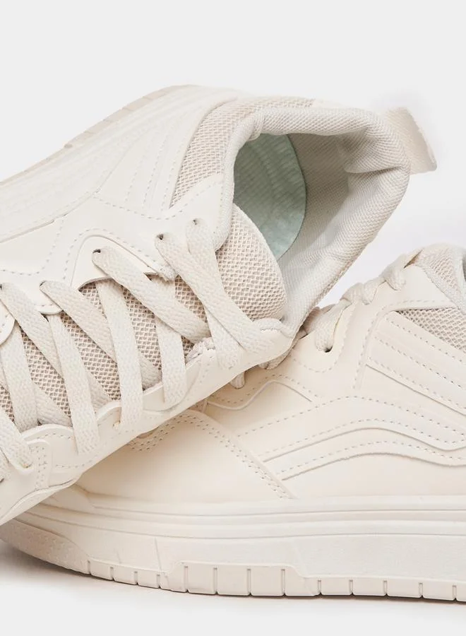 Styli Street Style Lace Up Platform Sole Sneakers