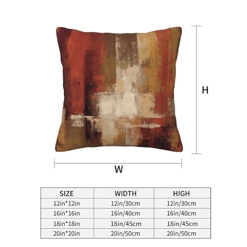 Lcokin Burnt Orange Abstract Throw Pillow Covers 18x18 in Set of 2, Decor Art Painting Orange Pillow Case Square Cushion Covers for Sofa Bed Couch Living Room - Image 3