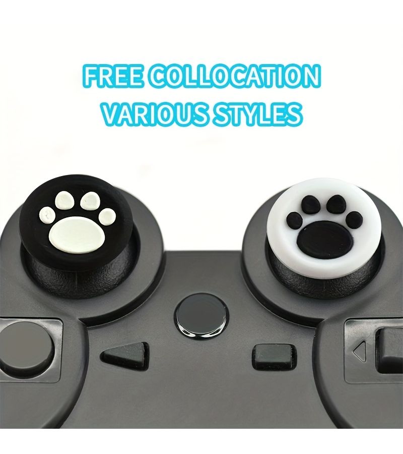 4 Red And Blue Cat Claws Thumb Grips For Ps5 Ps4 Switch Pro Xbox Controller - Image 4