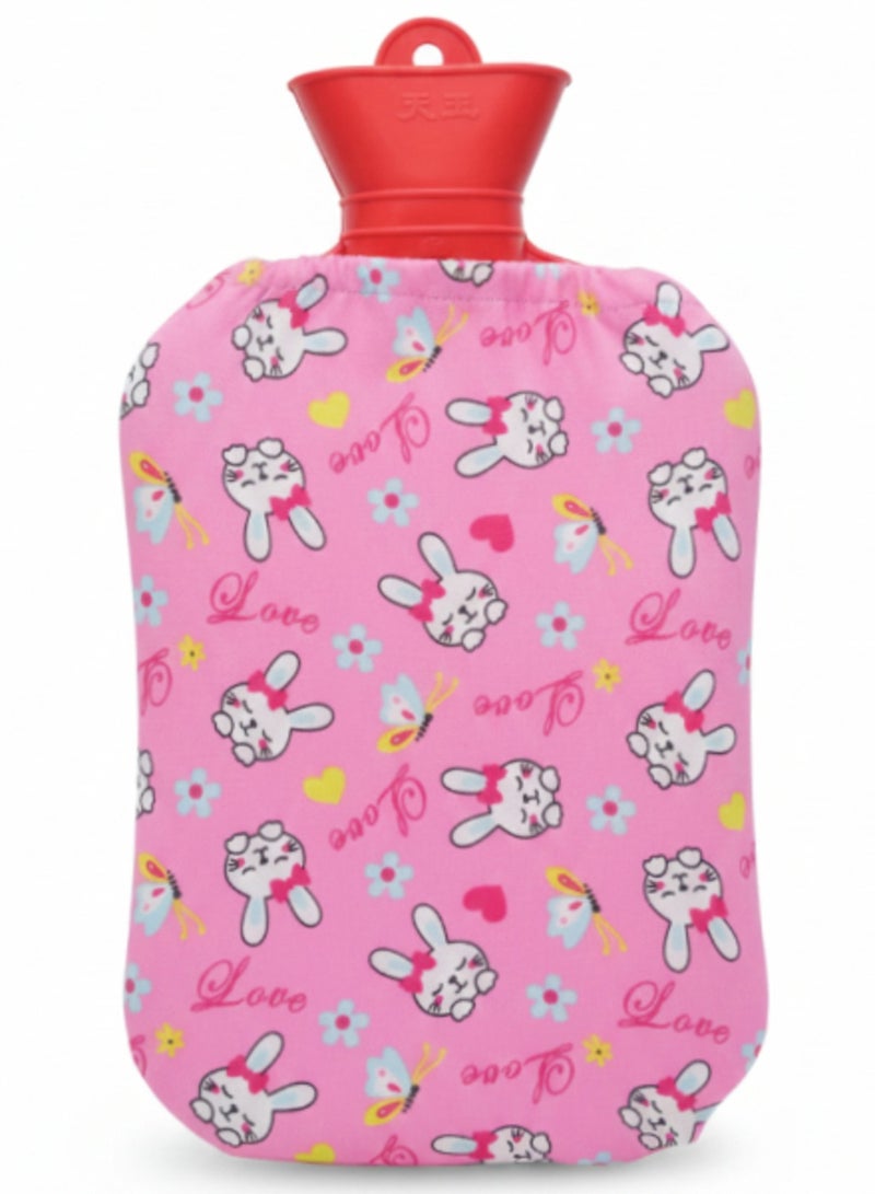 قِربة ماء ساخن مبطنة بقماش ناعم – تصميم لطيف وآمن للاستخدام اليومي