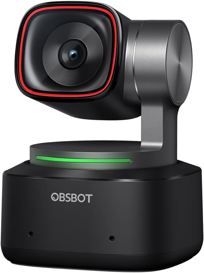 OBSBOT Tiny 2 4K Webcam with 1/1.5" Sensor, PTZ AI Tracking Multi- Mode, Auto Focus, Gesture Control, 60 FPS, Voice Control, HDR Light Correction, Webcam for PC, Streaming, Meeting, etc. - Image 1