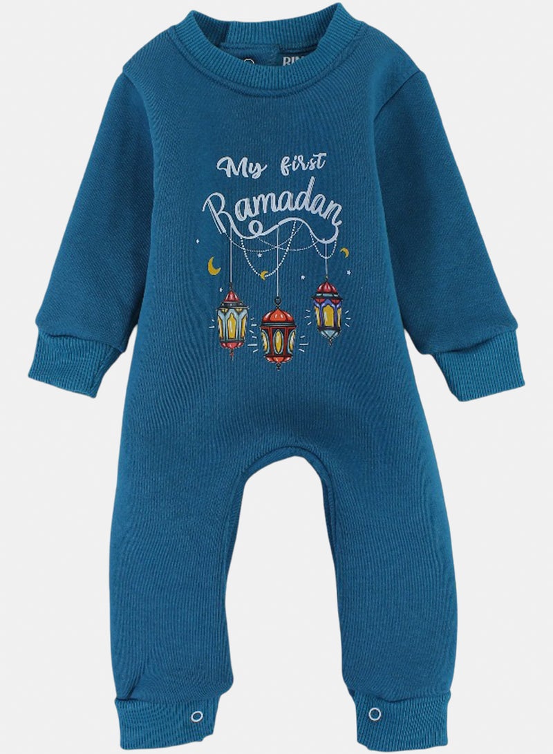 Unisex Baby Cotton Footless Onesie - Festive Ramadan Print
