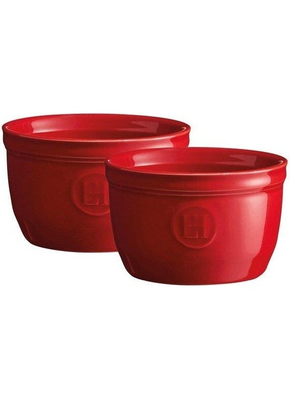Emile Henry Oven Dish Ramekin No.9 Set of 2 Red/Burgundy 0,15 lt  - Image 1