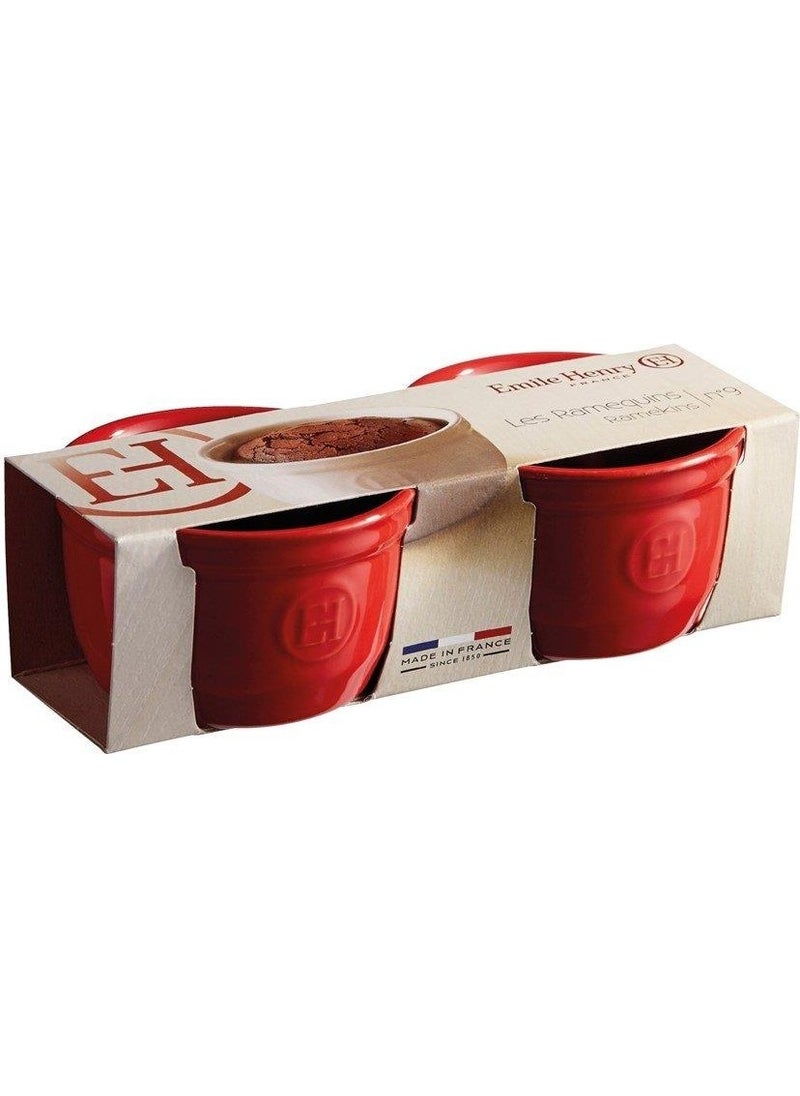 Emile Henry Oven Dish Ramekin No.9 Set of 2 Red/Burgundy 0,15 lt  - Image 3