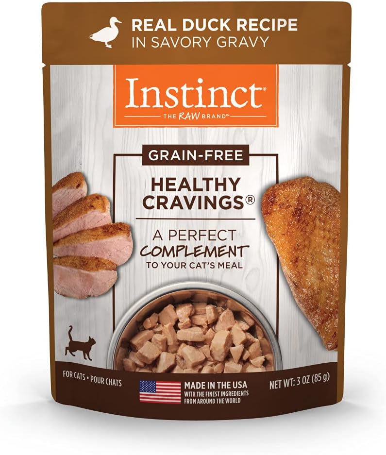 Instinct طعام قطط رطب بنكهة البط من إنستينكت هيلثي كرايفينغز - 3 أونصة - Image 1
