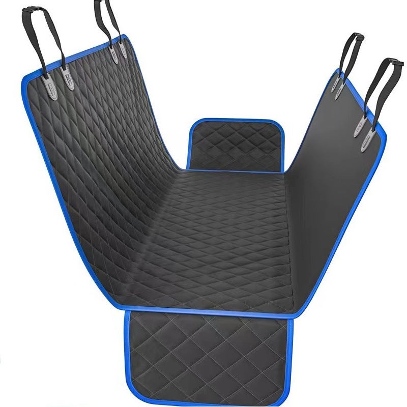 Generic Waterproof Pet Car Seat Cover Double Layer Blue side (send seat belt)