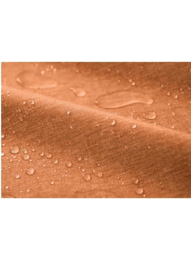 Anna 120*120cm Easy-Clean Waterproof Oil-Proof Faux Linen Tablecloth with Tassels - Image 3