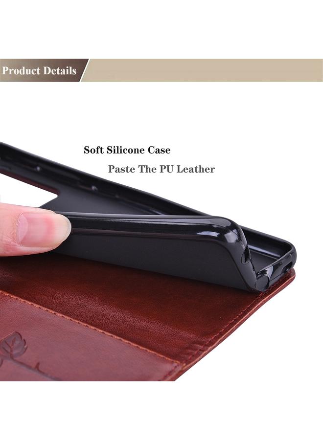 اس-توب جراب لهاتف Samsung Galaxy A34 من الجلد الصناعي المنقوش باللون الوردي - Image 5