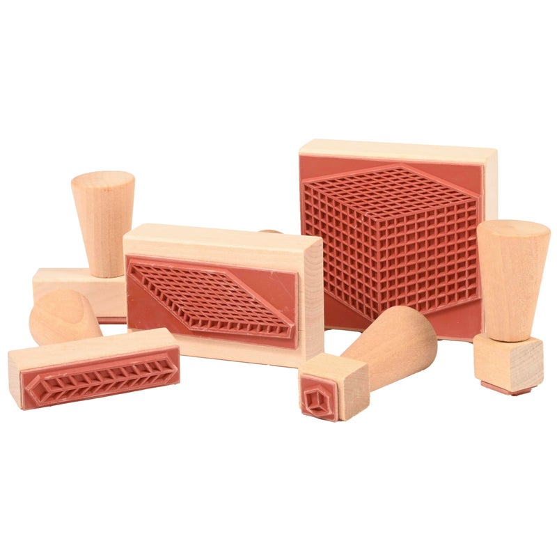 READY 2 LEARN Base 10 Block Stamps - Set of 6 - Wooden Stamps for Early Math Activities and DIY - Use for Flashcards, Worksheets, Homework and Scrapbooks - Image 3