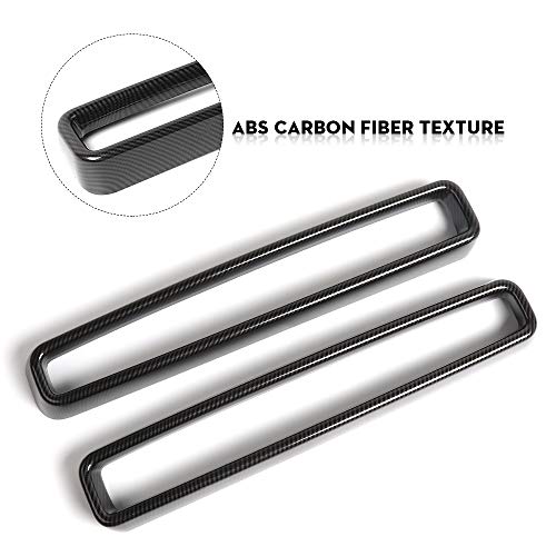 JeCar مجموعة تغطية شبكة جي كار من ABS ملحقات خارجية متوافقة مع دودج تشالنجر 2015-2023، نسيج ألياف الكربون - Image 4