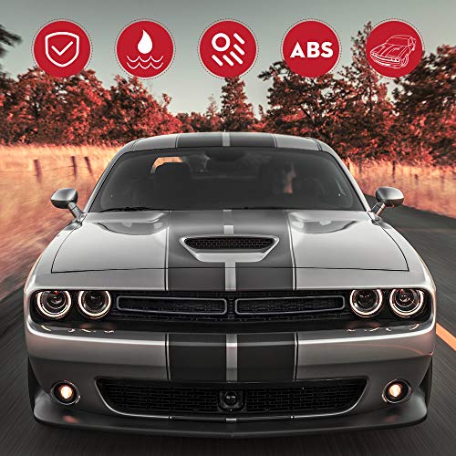 JeCar مجموعة تغطية شبكة جي كار من ABS ملحقات خارجية متوافقة مع دودج تشالنجر 2015-2023، نسيج ألياف الكربون - Image 2