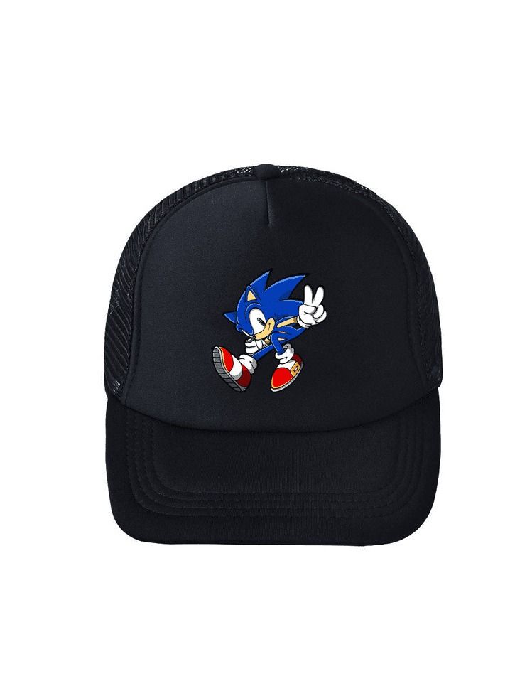 Anime Hedgehog Sonic Summer Mesh Hood Fashion Baseball Cap Spring Breathable Visor Hat 