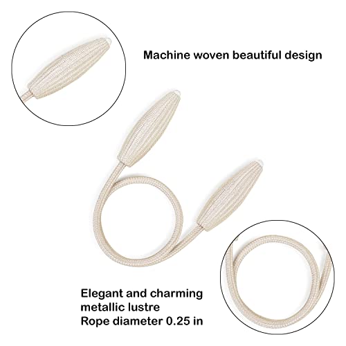 MALOINTEX 2 Pc DIY Twist Curtain tieback Clips Creative Decorative Window Drape Flexible Tie Backs European Style Random Modelling Curtain Holders Drapery Holdback for Home & Office - Beige Champagne - Image 3