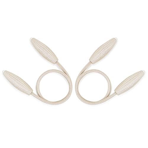 MALOINTEX 2 Pc DIY Twist Curtain tieback Clips Creative Decorative Window Drape Flexible Tie Backs European Style Random Modelling Curtain Holders Drapery Holdback for Home & Office - Beige Champagne - Image 2