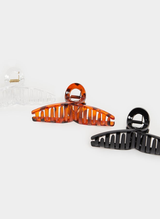 Styli Set of 3 - Solid and Printed Claw Clips  - Image 4