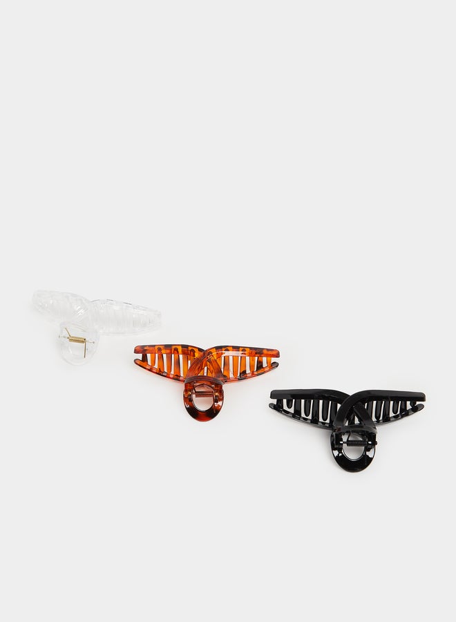 Styli Set of 3 - Solid and Printed Claw Clips  - Image 3