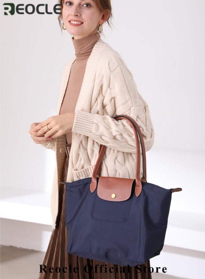 REOCLE Womens Shoulder Tote Bag Nylon TopHandle Purse Foldable Weekend Hobo Handbag Top Handle Ladies Shoulder Bags - Image 2