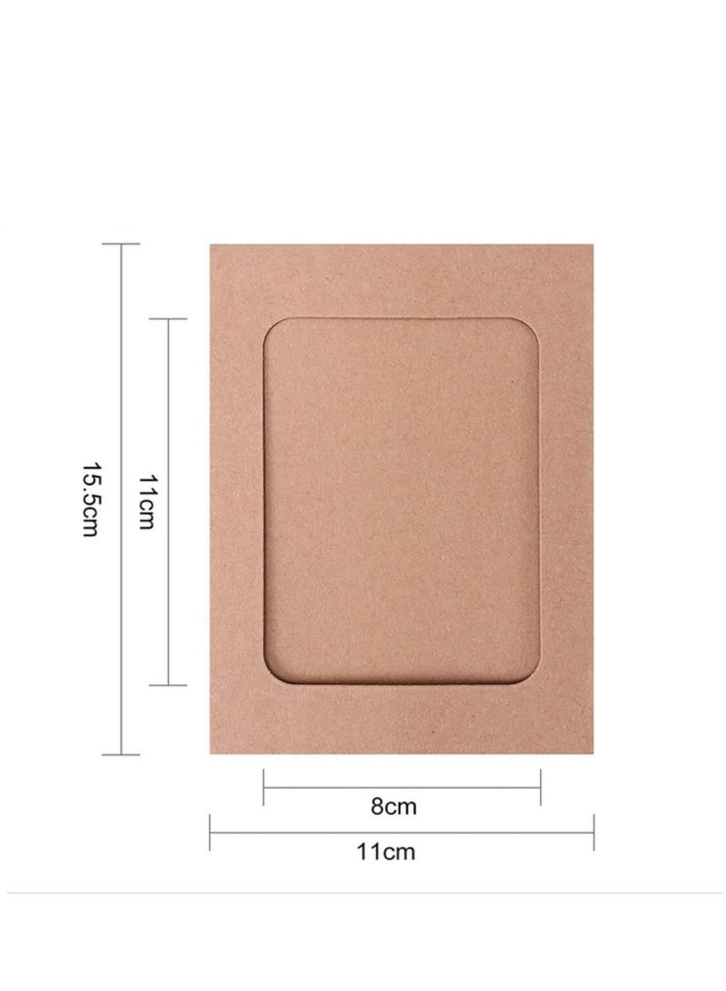 Mixed Colors Paper Photo Frame Set with Wooden Clip and String 30PCS/Set Wall Photo Frame Hanging Picture Album Party Decoration - Image 2