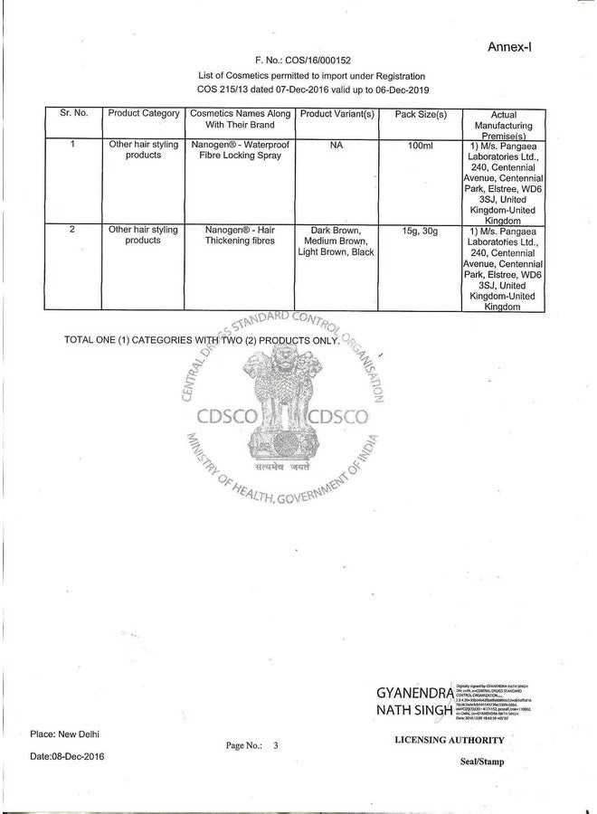 Nanogen Combo of 2 Thickening Hair Fibres (Black, 30 g) - Image 3