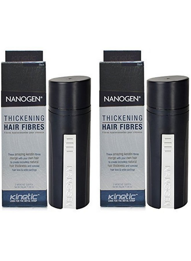 Nanogen Combo of 2 Thickening Hair Fibres (Black, 30 g) - Image 1