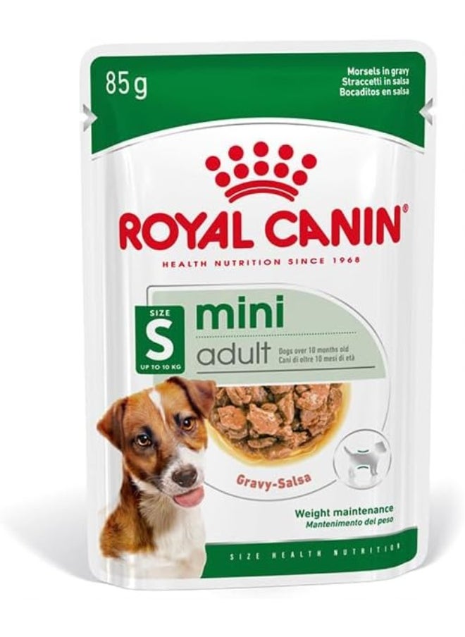 ROYAL CANIN Roya canin Mini Adult Wet Pouches Dog Food - 12X85G  - Image 1