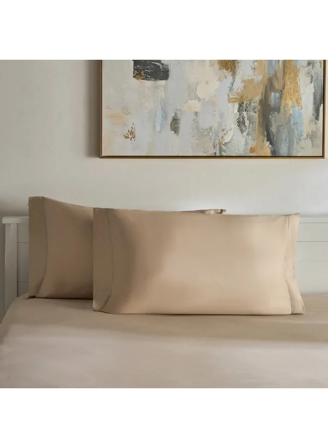 Home Box Opulent Luxe 2-Pieces Solid Cotton Pillowcase Set 50 x 75 cm