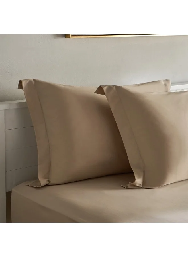 Home Box Opulent Luxe 2-Pieces Solid Cotton Pillowcase Set 50 x 75 cm
