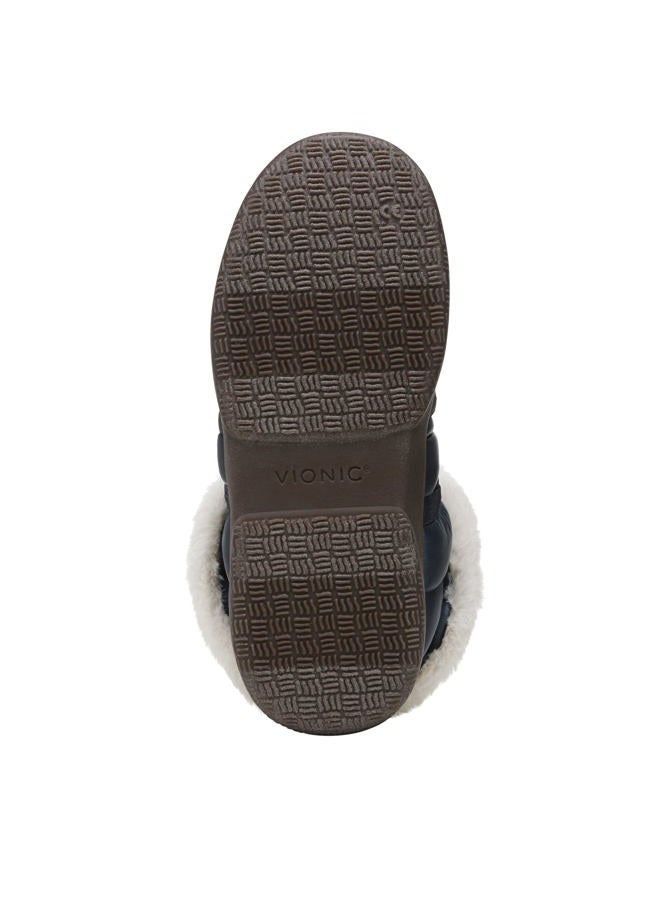 Vionic Gabrie Women's Puffy Arch Supportive Slipper, Navy Shearl, 6 - Image 3