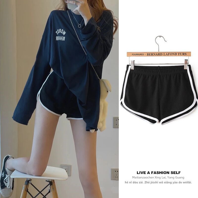 2023 Womens Casual Shorts Loose Summer Black Pants  - Image 2