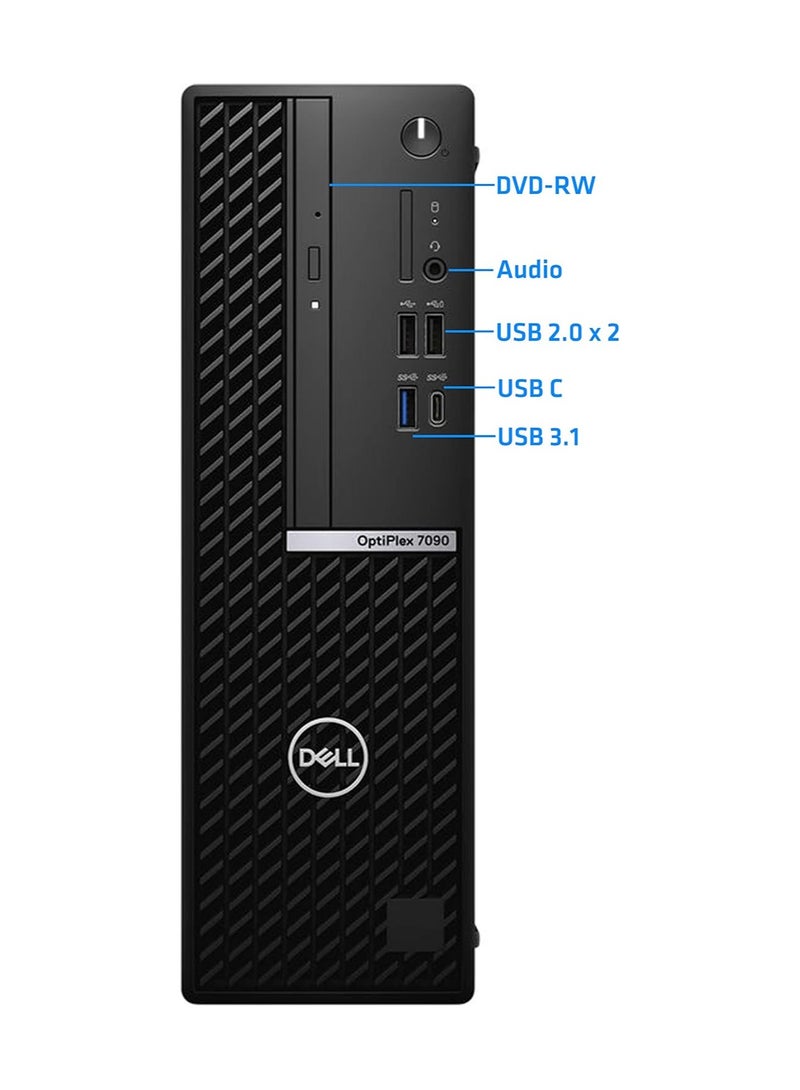 ديل جهاز كمبيوتر مكتبي OptiPlex 7090 Tower XCTO (معالج Intel i9-11900، ذاكرة وصول عشوائي 16 جيجابايت، قرص تخزين m.2 سعة 500 جيجابايت + قرص صلب سعة 1 تيرابايت، واي فاي، يدعم شاشات DisplayPort بدقة 4K، منفذ HDMI) نظام التشغيل Windows 11 Pro | أسود أسود - Image 3