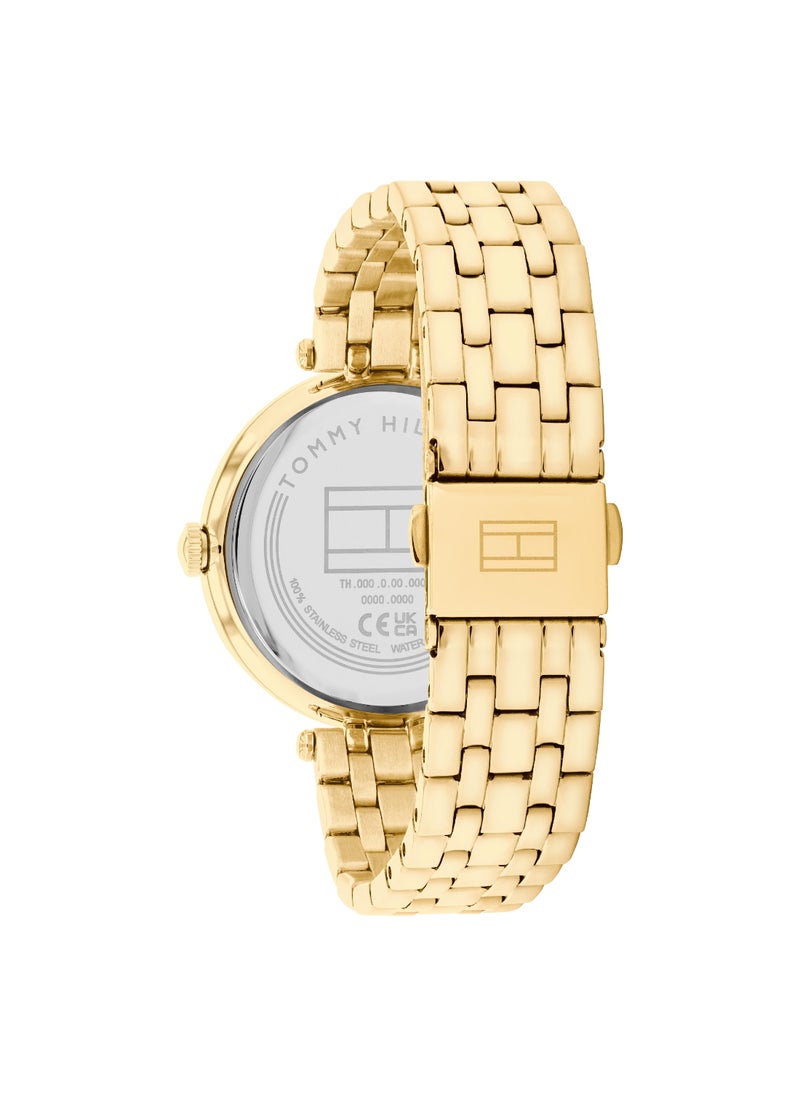 TOMMY HILFIGER - Round Analog Women's Champagne Case Watch - 1782718 - Image 1