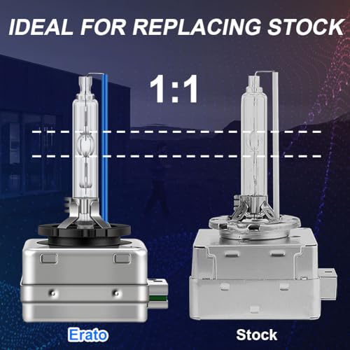 Erato D3S Xenon Headlight Bulbs 8000K 35W Ice Blue Xenon Bulbs 12V Car Replacement Bulbs- Pack of 2 - Image 3