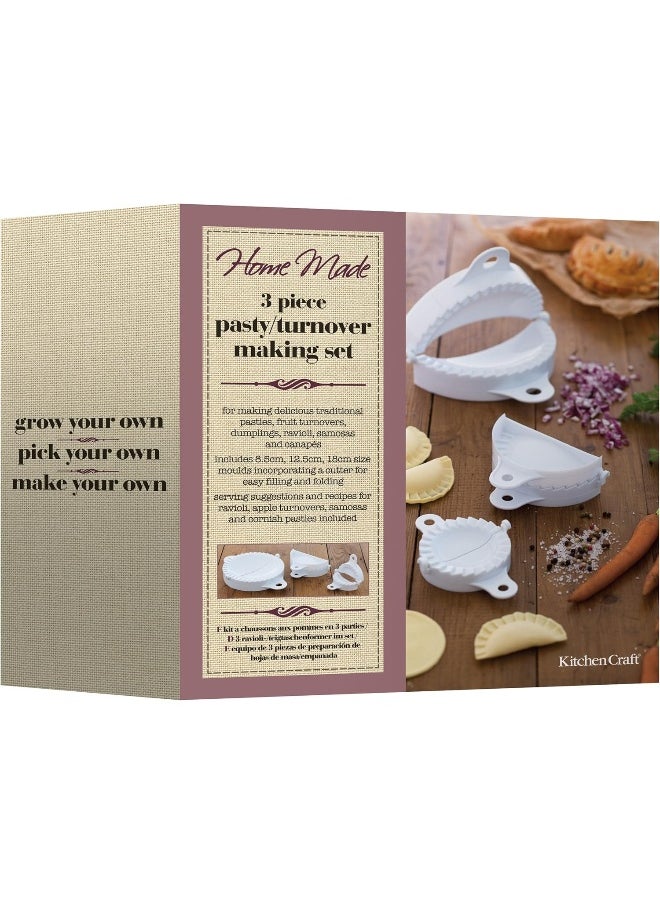 KitchenCraft Home Made Glass Set of Three Pasty Moulds Assorted Sizes, Display Boxed  - Image 2