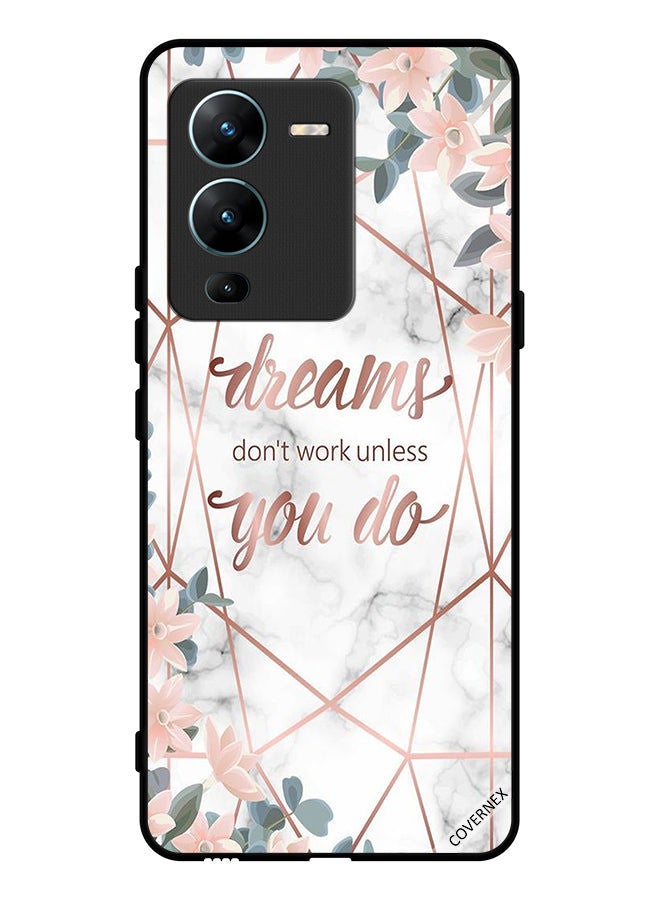 Covernex Protective Case Cover For vivo V25 Pro Dreams Don't Work Unless You Do - Image 1