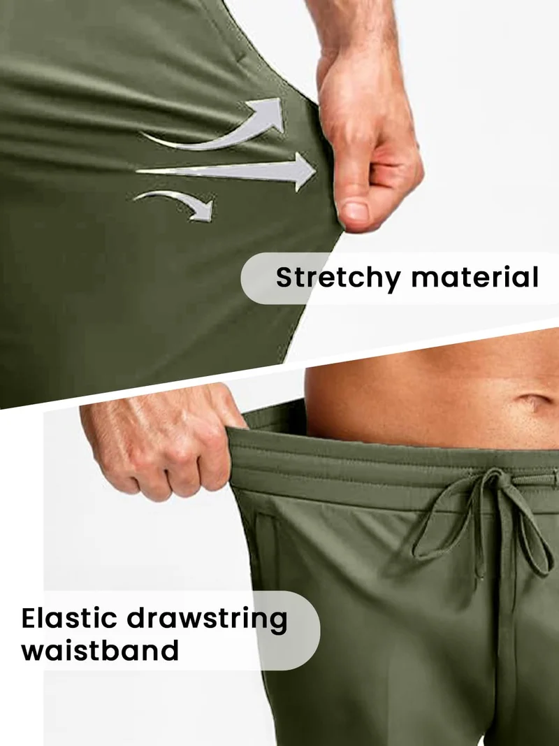 NOBERO  Olive Green Joggers for Men for Men | Best Price UAE