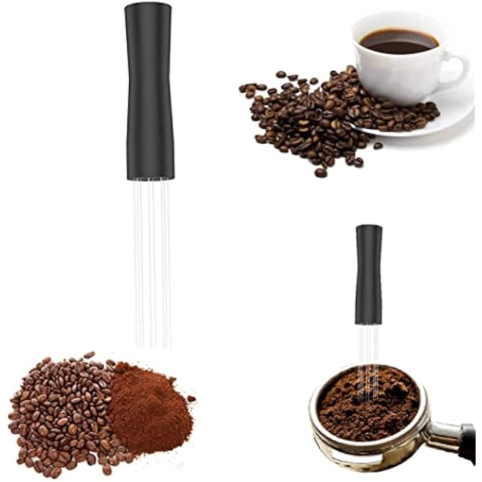 MAKINGTEC Espresso Coffee Stirrer Tool Espresso Auxiliary Espresso Tamper Professional Barista Hand Distribution Tool Stainless Steel Needle Type Distributor - Image 1