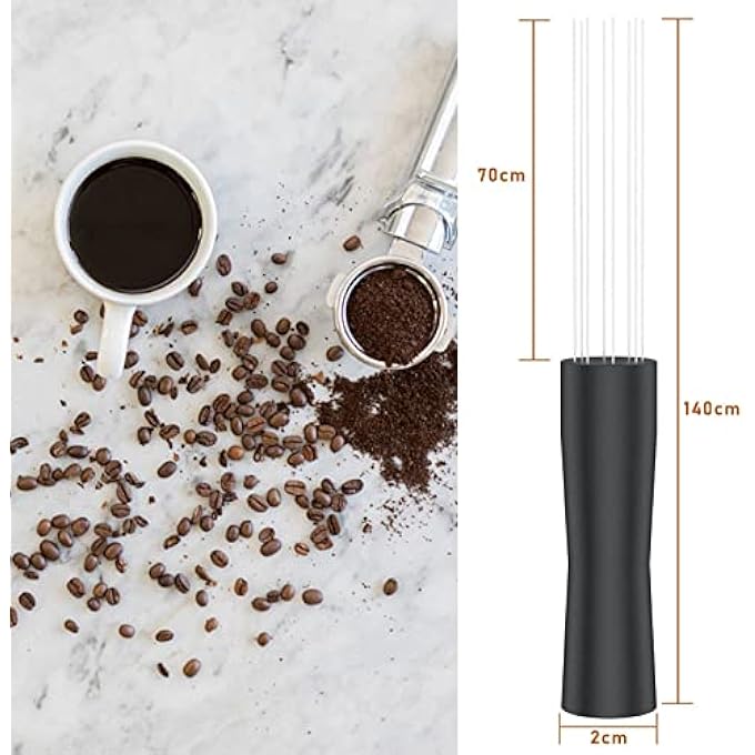 MAKINGTEC Espresso Coffee Stirrer Tool Espresso Auxiliary Espresso Tamper Professional Barista Hand Distribution Tool Stainless Steel Needle Type Distributor - Image 5