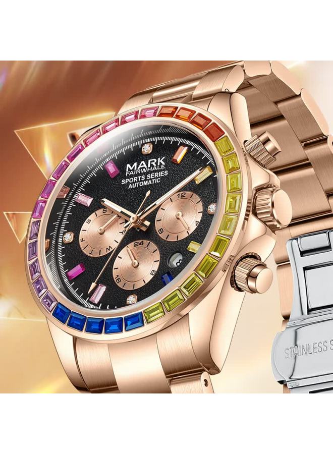 Mark Fairwhale Men's Automatic Mechanical Watch Top Ten Luxury Business Luminous National Brand Birthday Gift For Boyfriend 6009 - Image 3