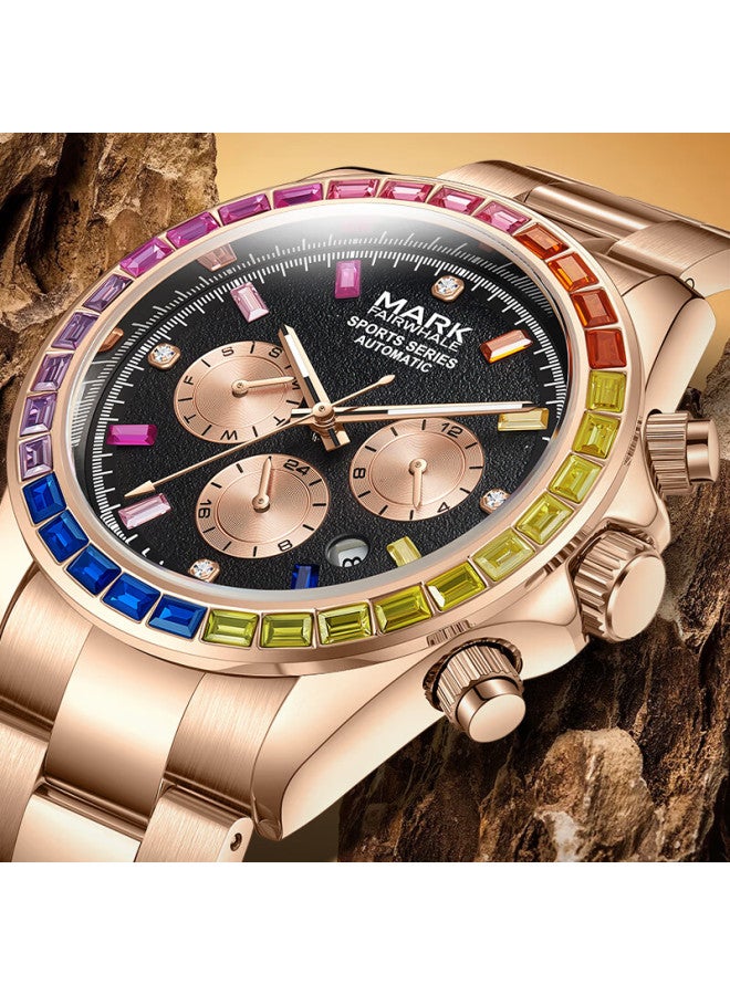 Mark Fairwhale Men's Automatic Mechanical Watch Top Ten Luxury Business Luminous National Brand Birthday Gift For Boyfriend 6009 - Image 4